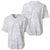 Polynesia White Sunday Baseball Jersey Polynesian Pattern With Tropical Flowers LT14 - Polynesian Pride