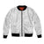 Polynesia White Sunday Bomber Jacket Polynesian Pattern With Tropical Flowers LT14 Unisex White - Polynesian Pride