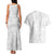 Polynesia White Sunday Couples Matching Tank Maxi Dress and Hawaiian Shirt Polynesian Pattern With Tropical Flowers LT14 - Polynesian Pride