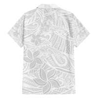 Polynesia White Sunday Family Matching Short Sleeve Bodycon Dress and Hawaiian Shirt Polynesian Pattern With Tropical Flowers LT14 - Polynesian Pride