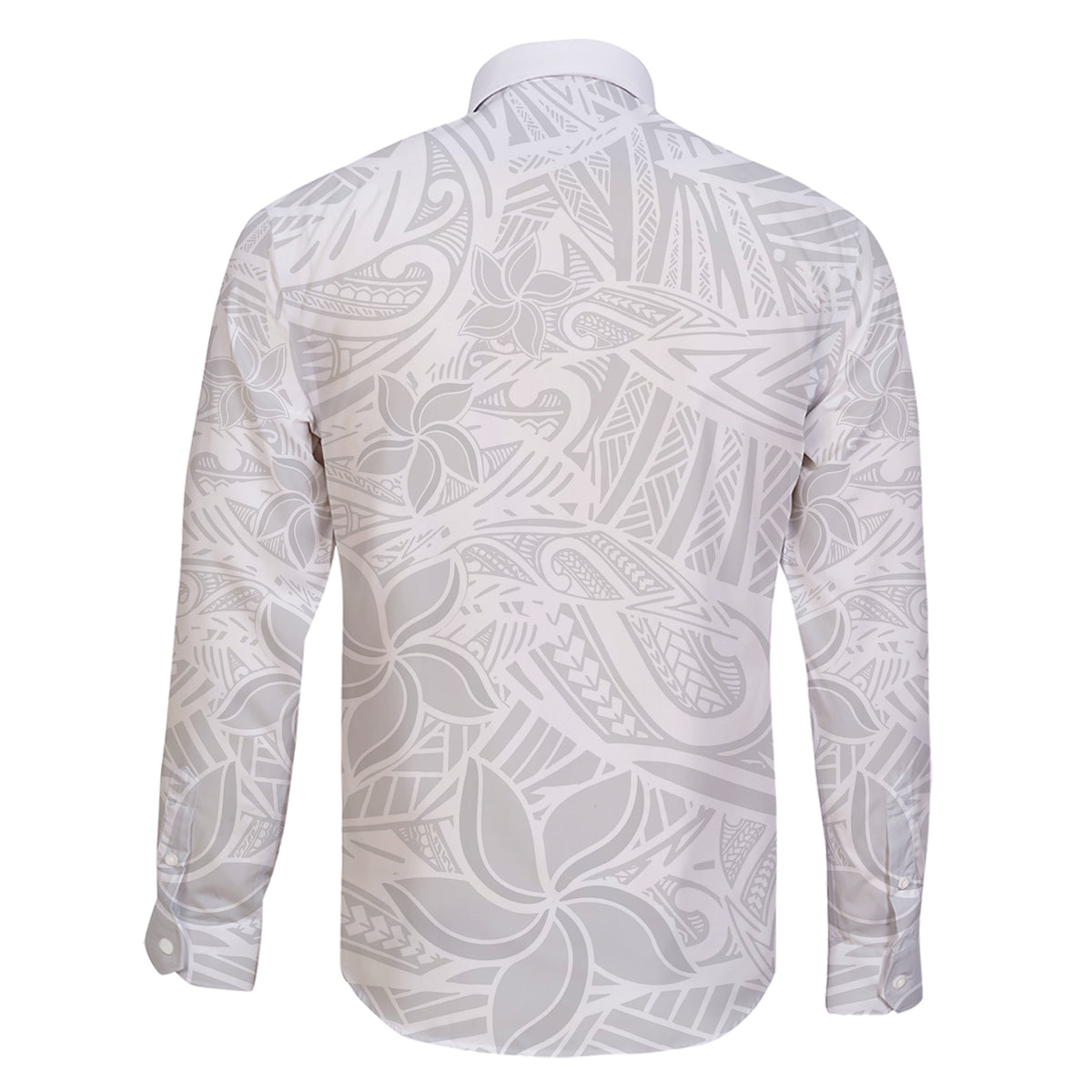 Polynesia White Sunday Family Matching Short Sleeve Bodycon Dress and Hawaiian Shirt Polynesian Pattern With Tropical Flowers LT14 - Polynesian Pride