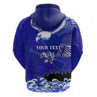 Personalised American Samoa Fautasi Race Hoodie Eagle With Polynesian Pattern LT14 - Polynesian Pride
