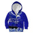 Personalised American Samoa Fautasi Race Kid Hoodie Eagle With Polynesian Pattern LT14 Zip Hoodie Blue - Polynesian Pride