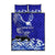 Personalised American Samoa Fautasi Race Quilt Bed Set Eagle With Polynesian Pattern LT14 Blue - Polynesian Pride