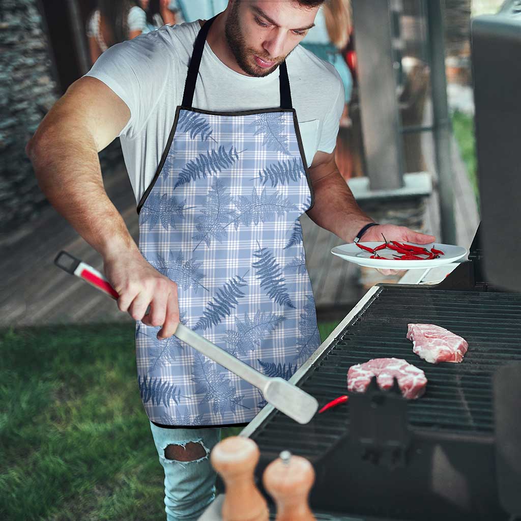 Blue Palaka Hawaii Palapalai Apron Hawaiian Fern - Polynesian Pride