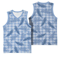 Blue Palaka Hawaii Palapalai Basketball Jersey Hawaiian Fern - Polynesian Pride