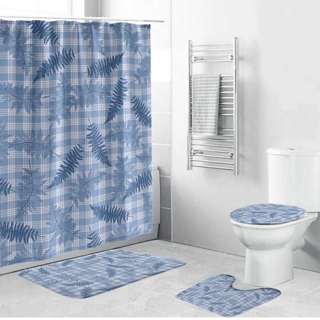 Blue Palaka Hawaii Palapalai Bathroom Set Hawaiian Fern - Polynesian Pride