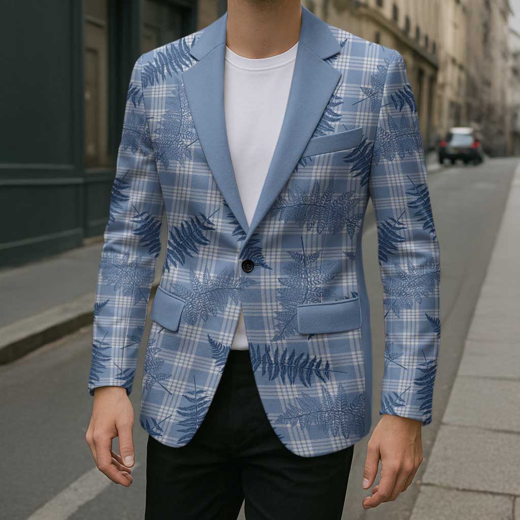 Blue Palaka Hawaii Palapalai Blazer Hawaiian Fern - Polynesian Pride