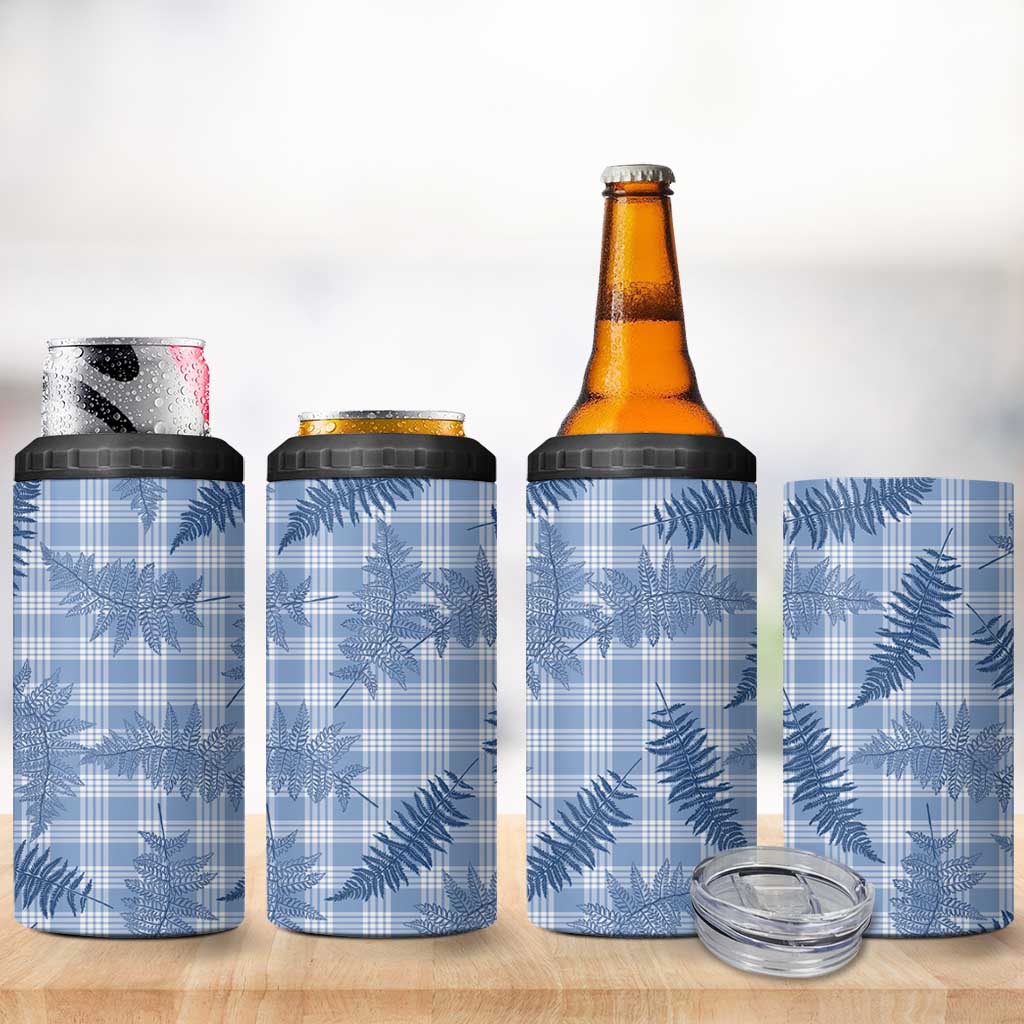 Blue Palaka Hawaii Palapalai 4 in 1 Can Cooler Tumbler Hawaiian Fern - Polynesian Pride