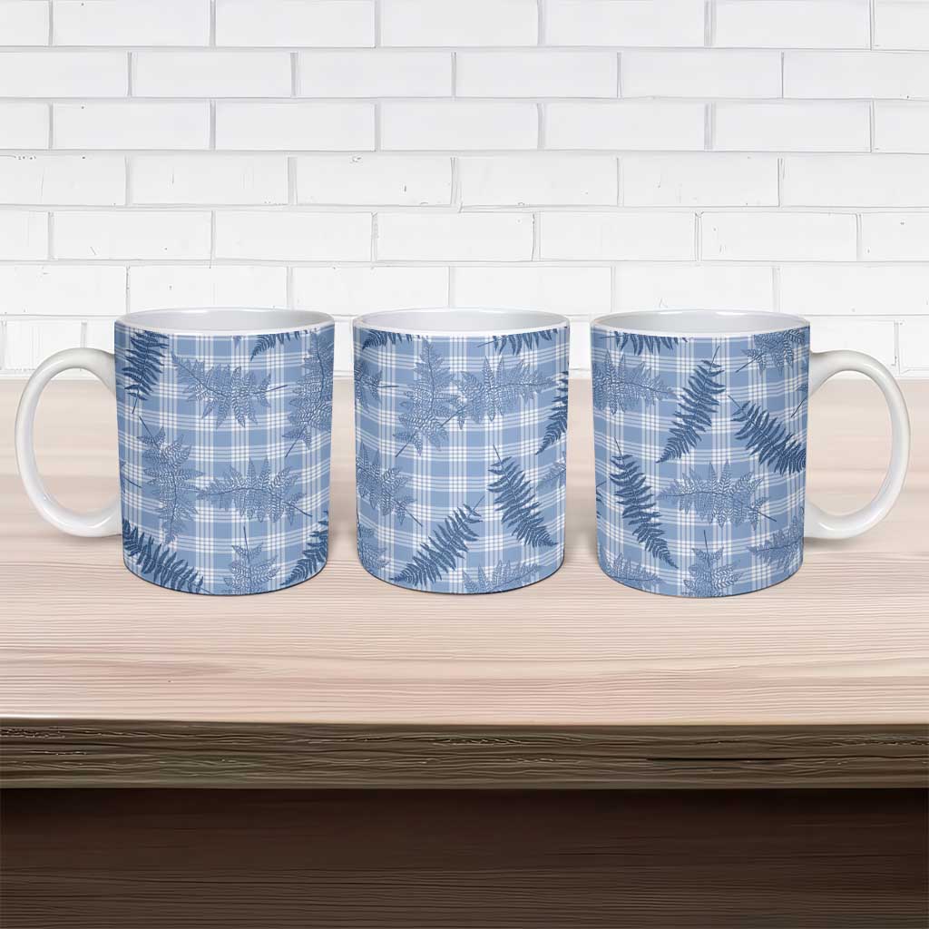 Blue Palaka Hawaii Palapalai Ceramic Mug Hawaiian Fern - Polynesian Pride