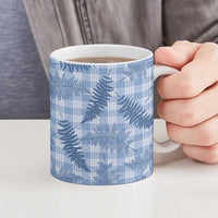 Blue Palaka Hawaii Palapalai Ceramic Mug Hawaiian Fern - Polynesian Pride