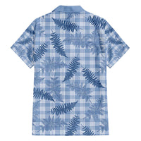 Blue Palaka Hawaii Palapalai Family Matching Short Sleeve Bodycon Dress and Hawaiian Shirt Hawaiian Fern - Polynesian Pride