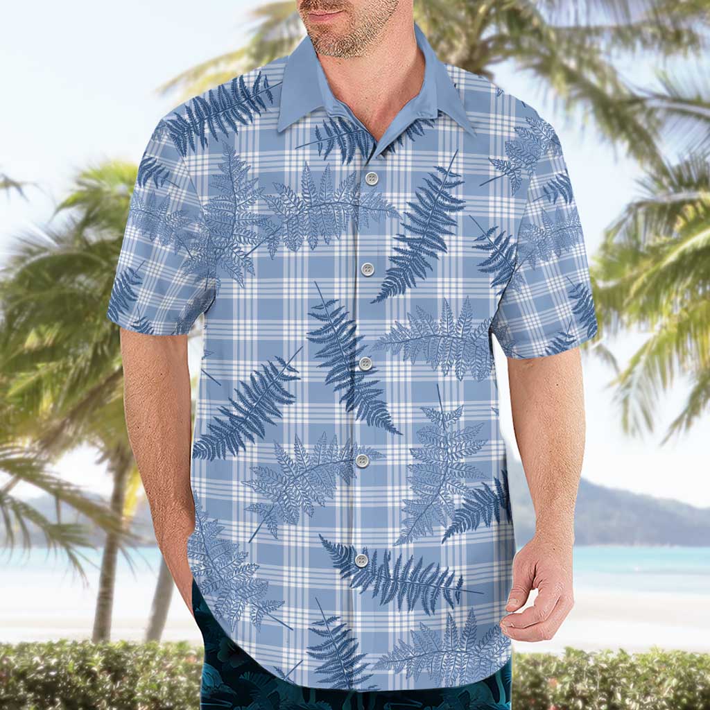 Blue Palaka Hawaii Palapalai Hawaiian Shirt Hawaiian Fern - Polynesian Pride