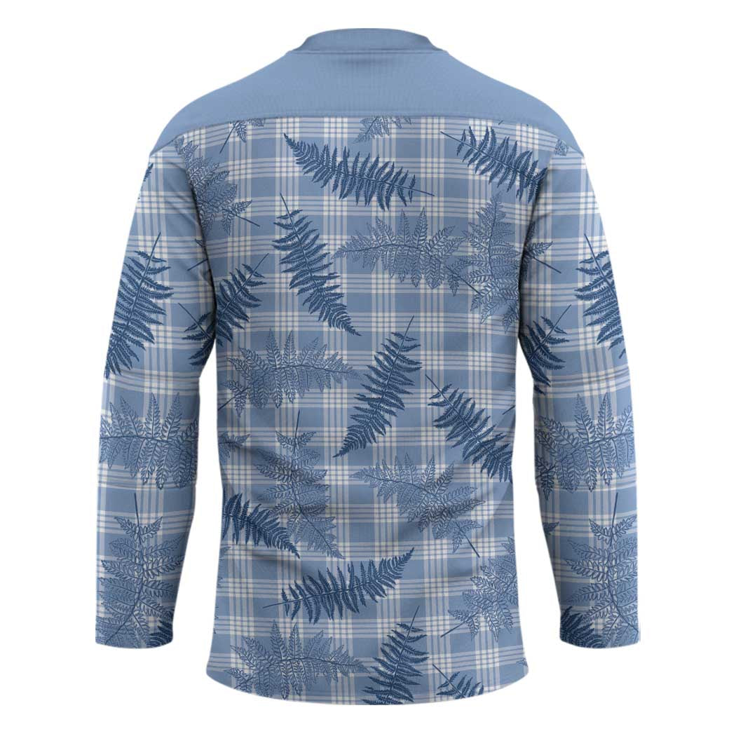 Blue Palaka Hawaii Palapalai Hockey Jersey Hawaiian Fern - Polynesian Pride