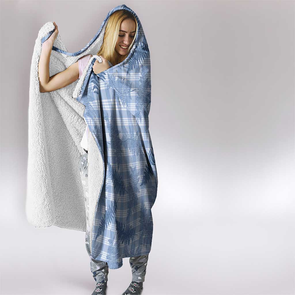 Blue Palaka Hawaii Palapalai Hooded Blanket Hawaiian Fern LT14 - Polynesian Pride