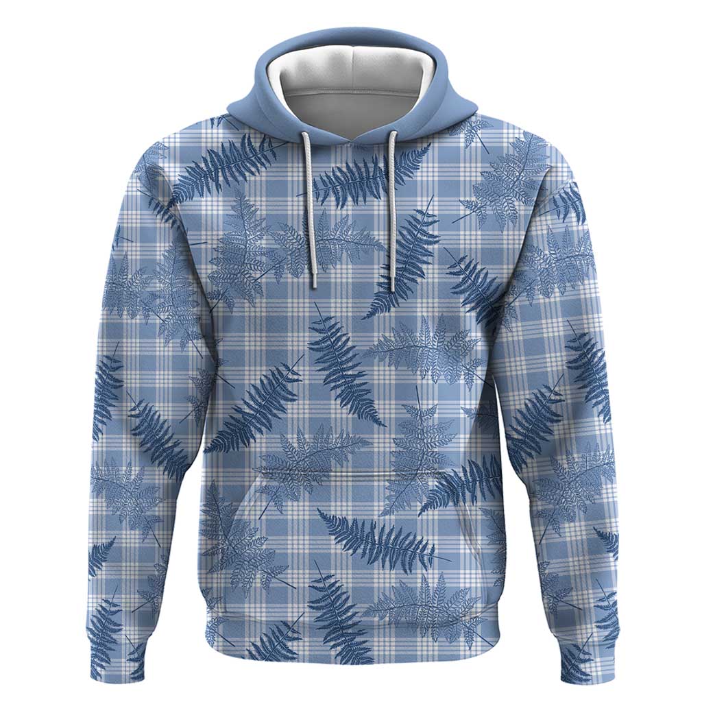 Blue Palaka Hawaii Palapalai Hoodie Hawaiian Fern LT14 Pullover Hoodie Blue - Polynesian Pride