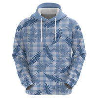 Blue Palaka Hawaii Palapalai Hoodie Hawaiian Fern - Polynesian Pride