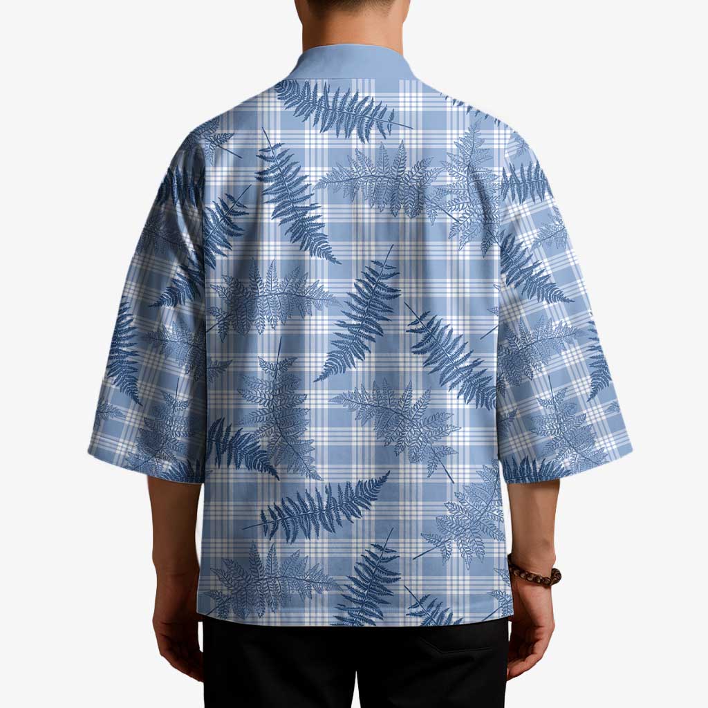 Blue Palaka Hawaii Palapalai Kimono Hawaiian Fern - Polynesian Pride