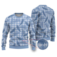 Blue Palaka Hawaii Palapalai Ugly Christmas Sweater Hawaiian Fern LT14 Blue - Polynesian Pride