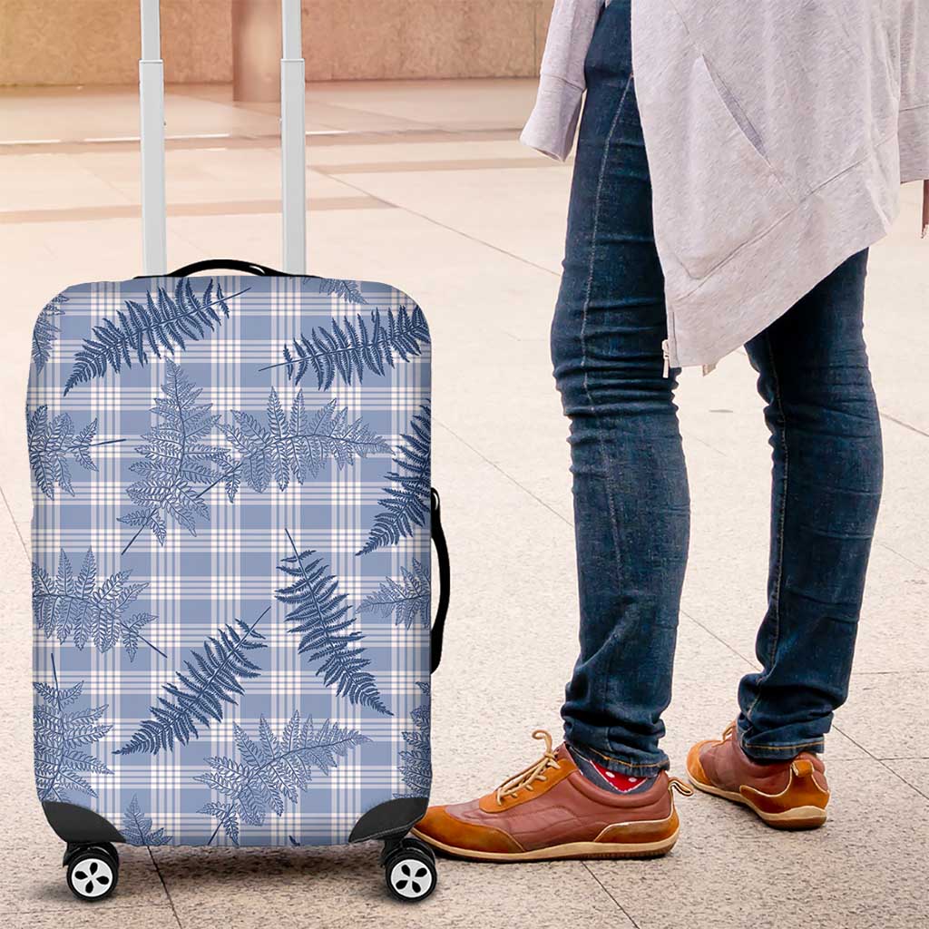 Blue Palaka Hawaii Palapalai Luggage Cover Hawaiian Fern - Polynesian Pride
