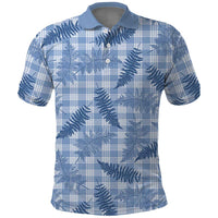Blue Palaka Hawaii Palapalai Polo Shirt Hawaiian Fern - Polynesian Pride