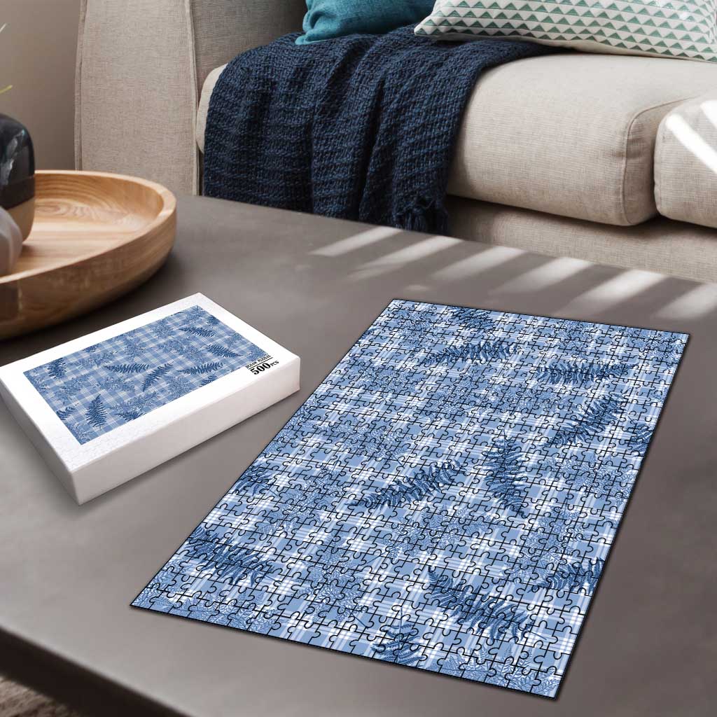 Blue Palaka Hawaii Palapalai Puzzle Hawaiian Fern - Polynesian Pride