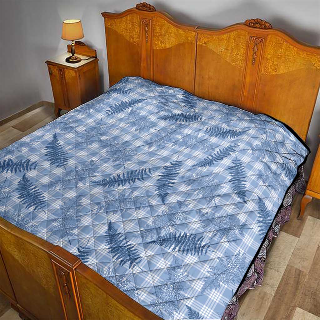 Blue Palaka Hawaii Palapalai Quilt Hawaiian Fern - Polynesian Pride