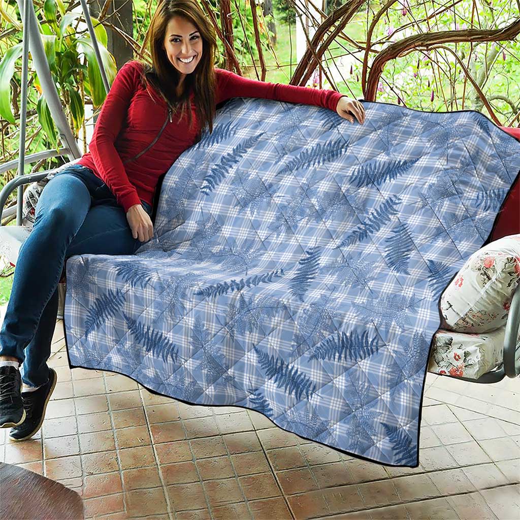 Blue Palaka Hawaii Palapalai Quilt Hawaiian Fern - Polynesian Pride