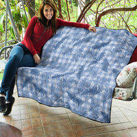 Blue Palaka Hawaii Palapalai Quilt Hawaiian Fern - Polynesian Pride