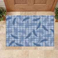 Blue Palaka Hawaii Palapalai Rubber Doormat Hawaiian Fern - Polynesian Pride
