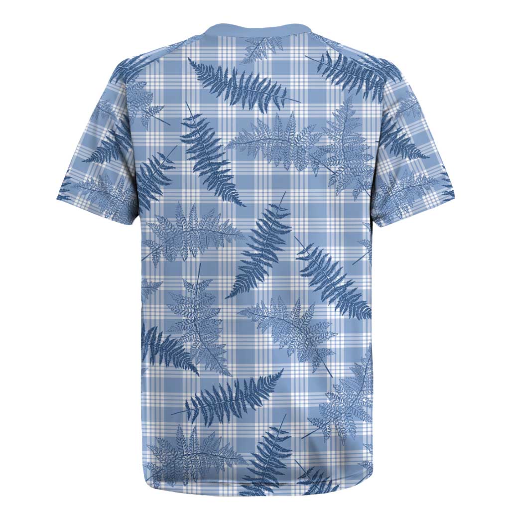 Blue Palaka Hawaii Palapalai Rugby Jersey Hawaiian Fern - Polynesian Pride
