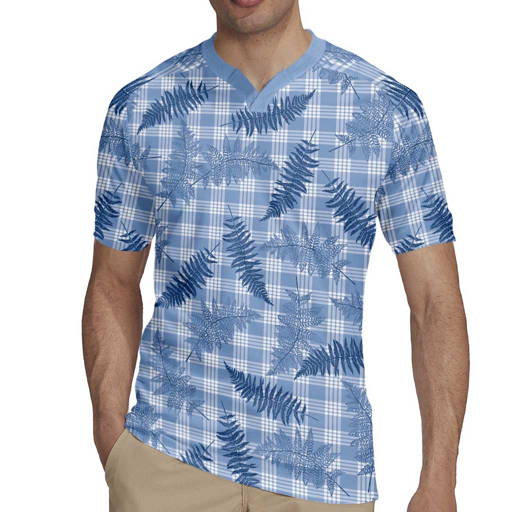 Blue Palaka Hawaii Palapalai Rugby Jersey Hawaiian Fern - Polynesian Pride
