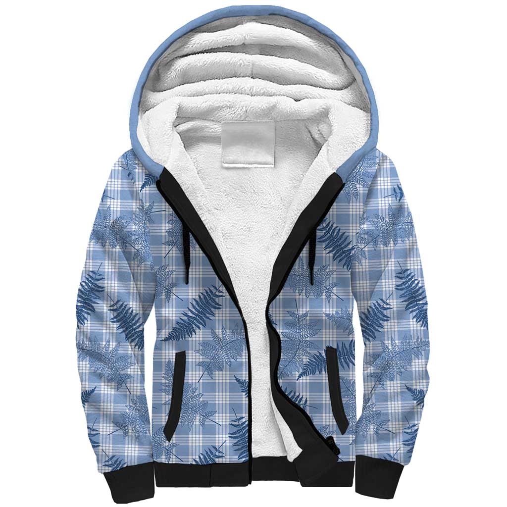 Blue Palaka Hawaii Palapalai Sherpa Hoodie Hawaiian Fern LT14 Unisex Blue - Polynesian Pride