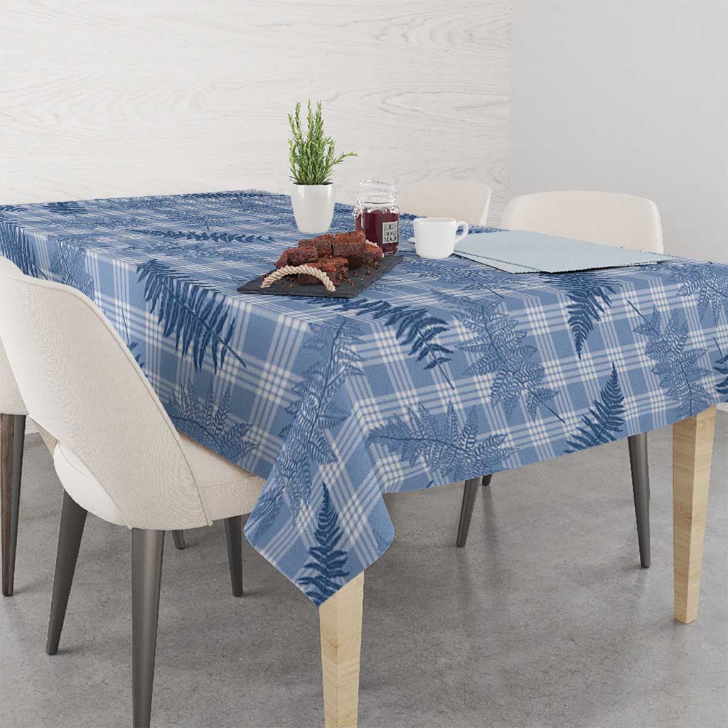 Blue Palaka Hawaii Palapalai Tablecloth Hawaiian Fern - Polynesian Pride