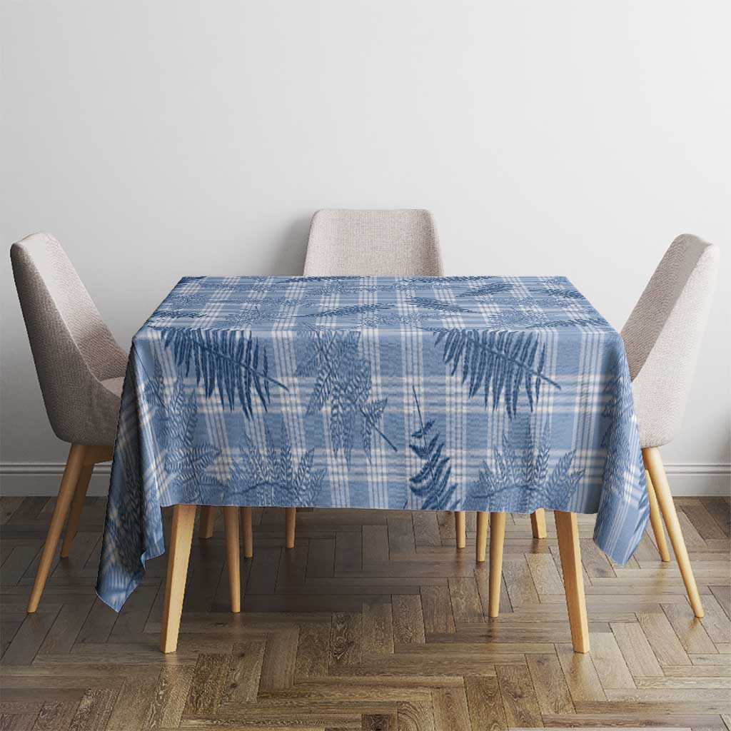 Blue Palaka Hawaii Palapalai Tablecloth Hawaiian Fern - Polynesian Pride