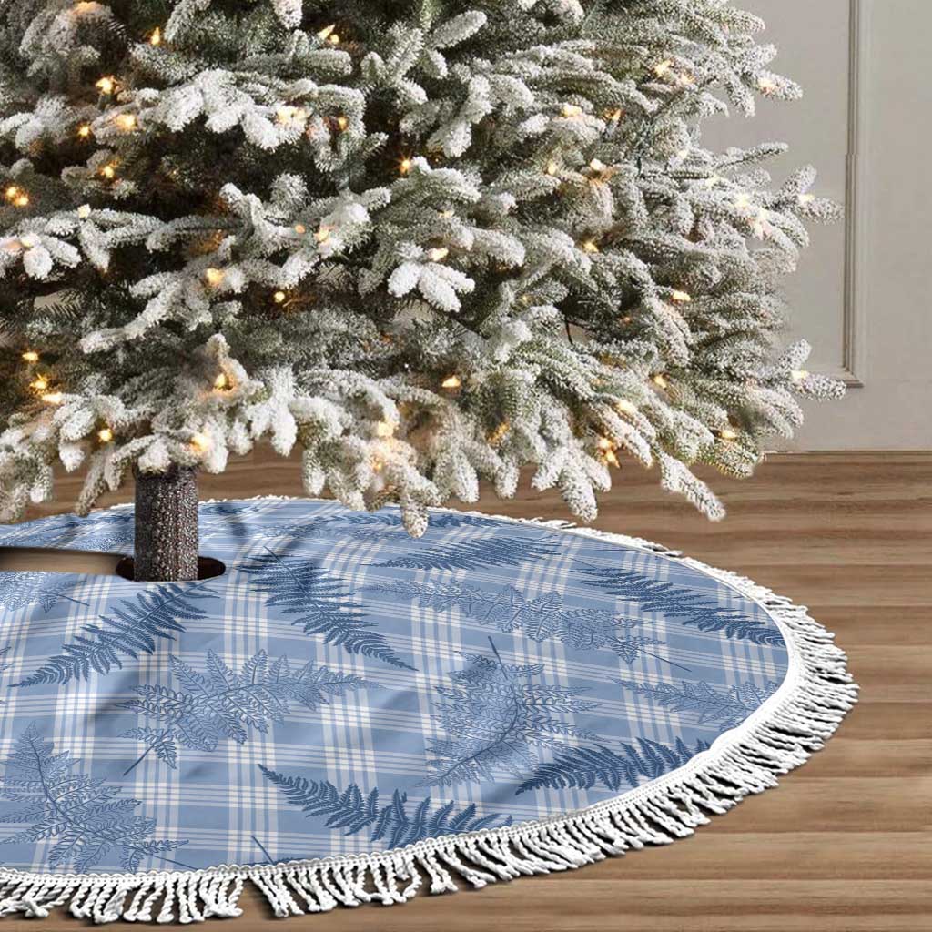 Blue Palaka Hawaii Palapalai Tree Skirt Hawaiian Fern - Polynesian Pride