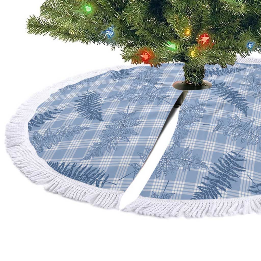 Blue Palaka Hawaii Palapalai Tree Skirt Hawaiian Fern - Polynesian Pride