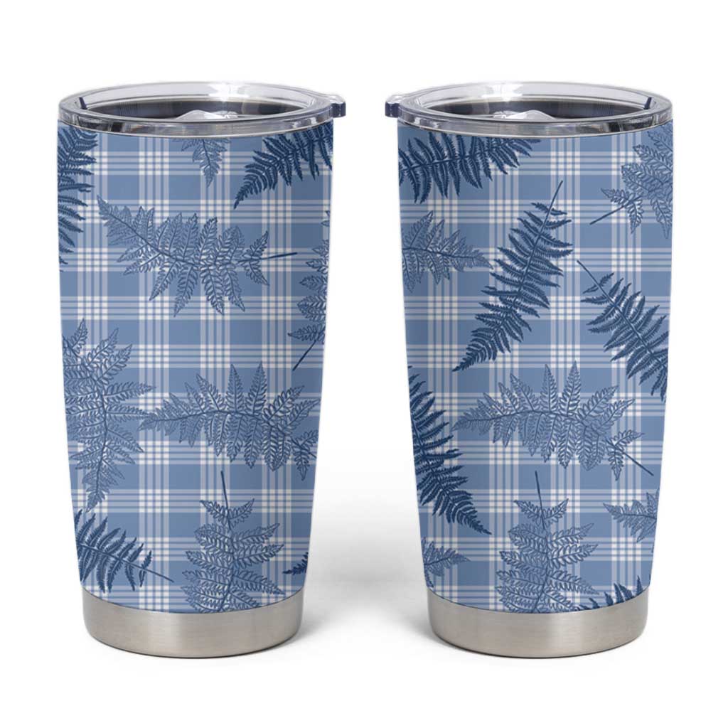 Blue Palaka Hawaii Palapalai Tumbler Cup Hawaiian Fern - Polynesian Pride