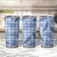 Blue Palaka Hawaii Palapalai Tumbler Cup Hawaiian Fern - Polynesian Pride