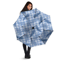 Blue Palaka Hawaii Palapalai Umbrella Hawaiian Fern - Polynesian Pride