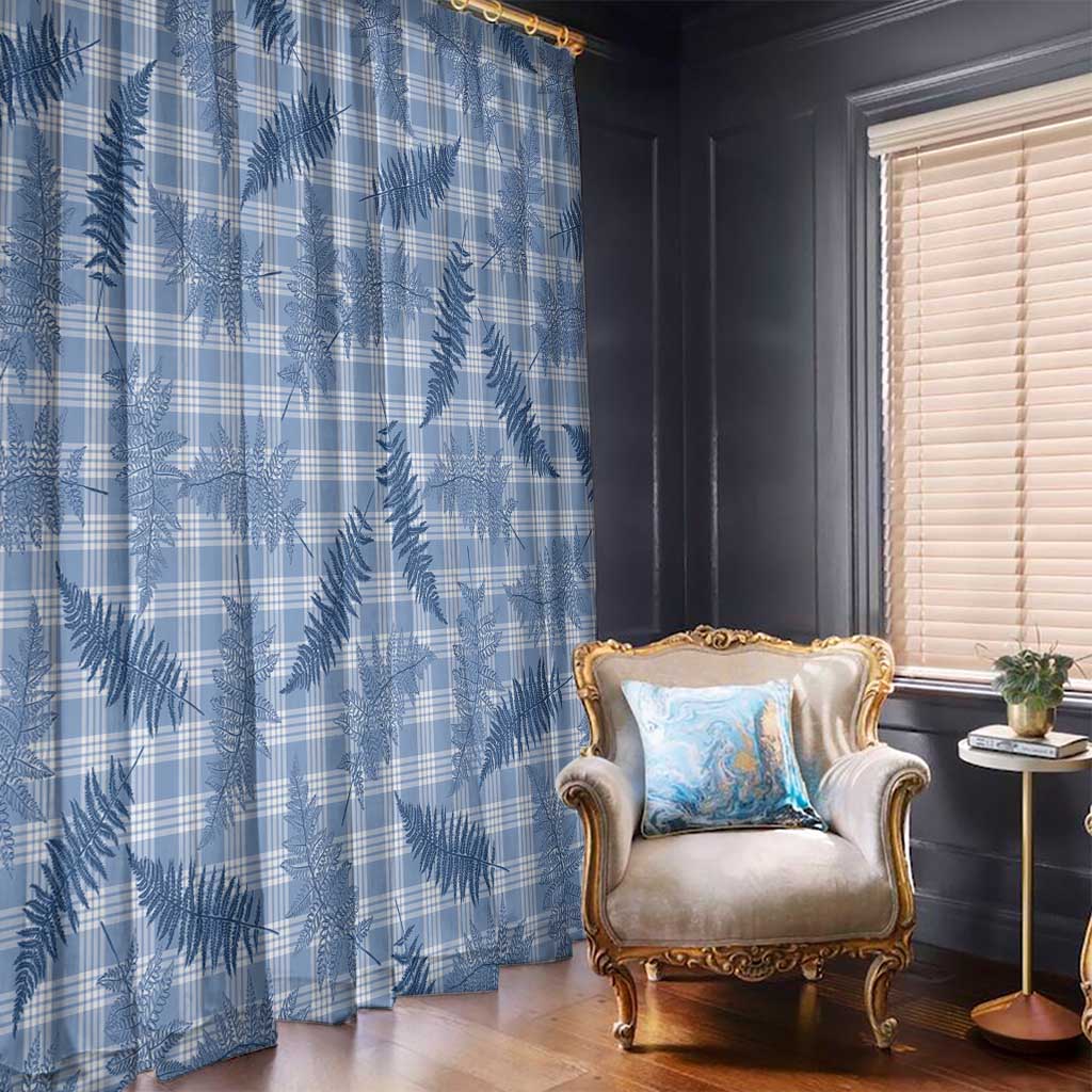 Blue Palaka Hawaii Palapalai Window Curtain Hawaiian Fern - Polynesian Pride