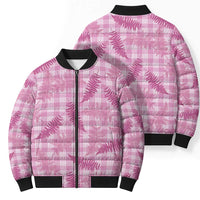 Purple Palaka Hawaii Palapalai Bomber Puffer Jacket Hawaiian Fern - Polynesian Pride