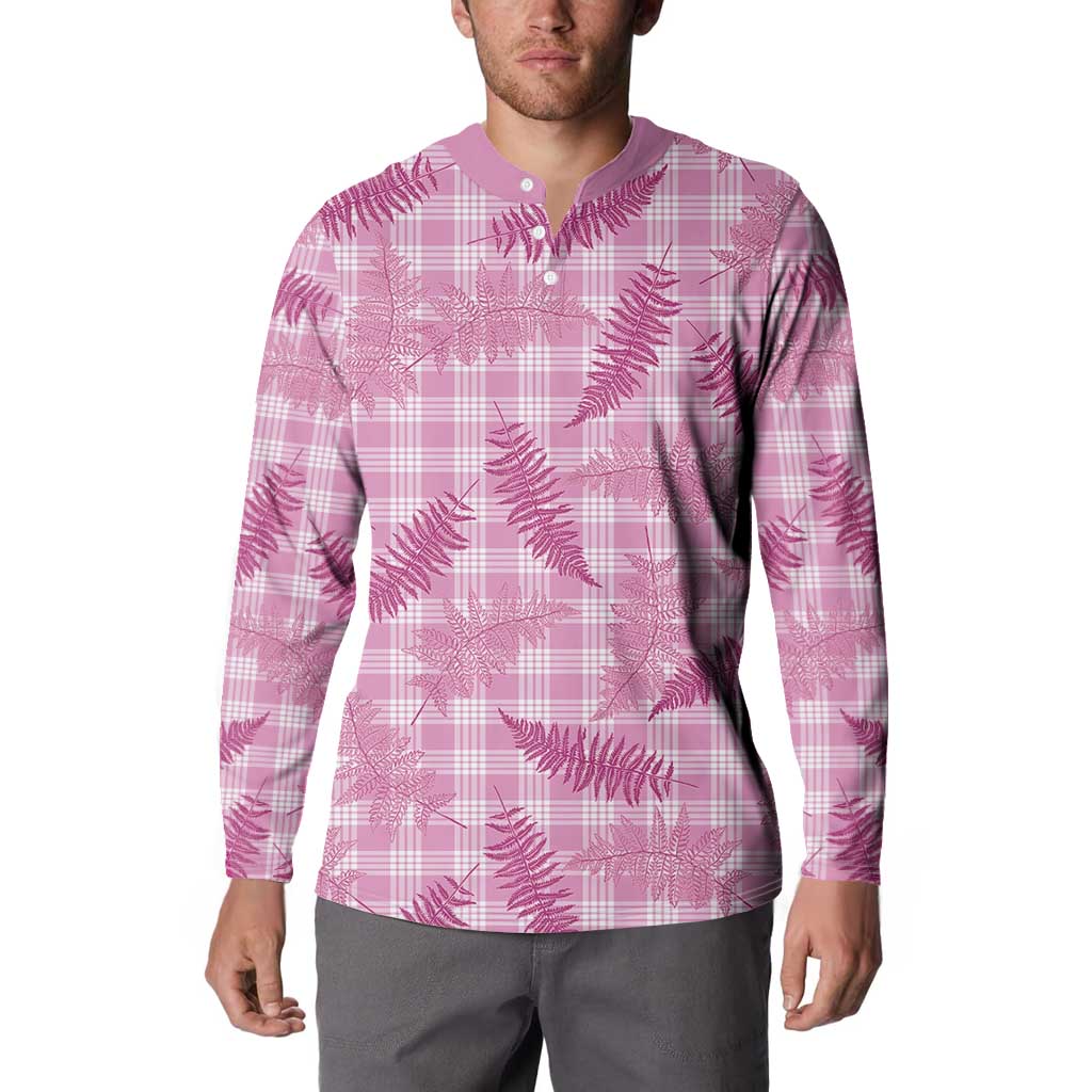 Purple Palaka Hawaii Palapalai Button Sweatshirt Hawaiian Fern - Polynesian Pride