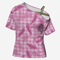 Purple Palaka Hawaii Palapalai Cross Shoulder Shirt Hawaiian Fern - Polynesian Pride