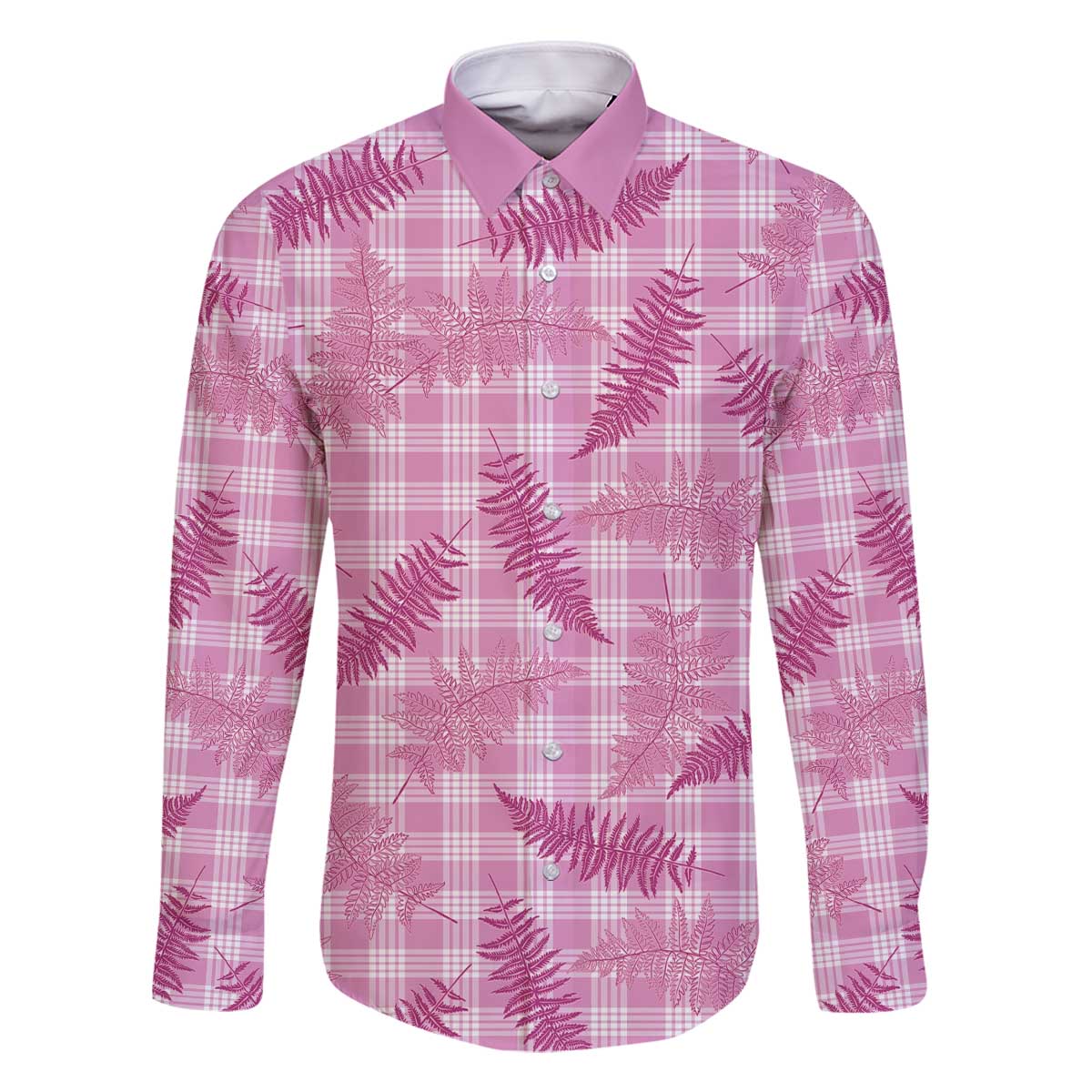 Purple Palaka Hawaii Palapalai Family Matching Off The Shoulder Long Sleeve Dress and Hawaiian Shirt Hawaiian Fern - Polynesian Pride