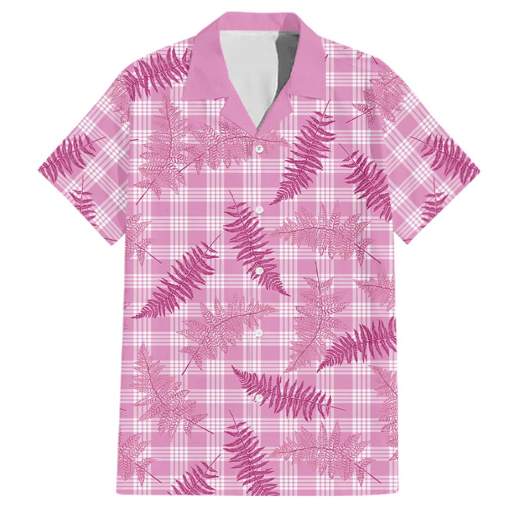 Purple Palaka Hawaii Palapalai Family Matching Off Shoulder Short Dress and Hawaiian Shirt Hawaiian Fern LT14 Dad's Shirt - Short Sleeve Purple - Polynesian Pride