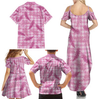 Purple Palaka Hawaii Palapalai Family Matching Summer Maxi Dress and Hawaiian Shirt Hawaiian Fern - Polynesian Pride