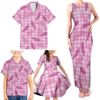 Purple Palaka Hawaii Palapalai Family Matching Tank Maxi Dress and Hawaiian Shirt Hawaiian Fern - Polynesian Pride