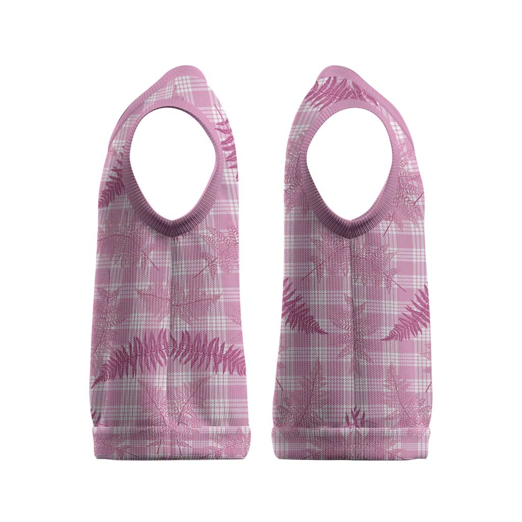 Purple Palaka Hawaii Palapalai Christmas Knitted V-Neck Vest Hawaiian Fern - Polynesian Pride