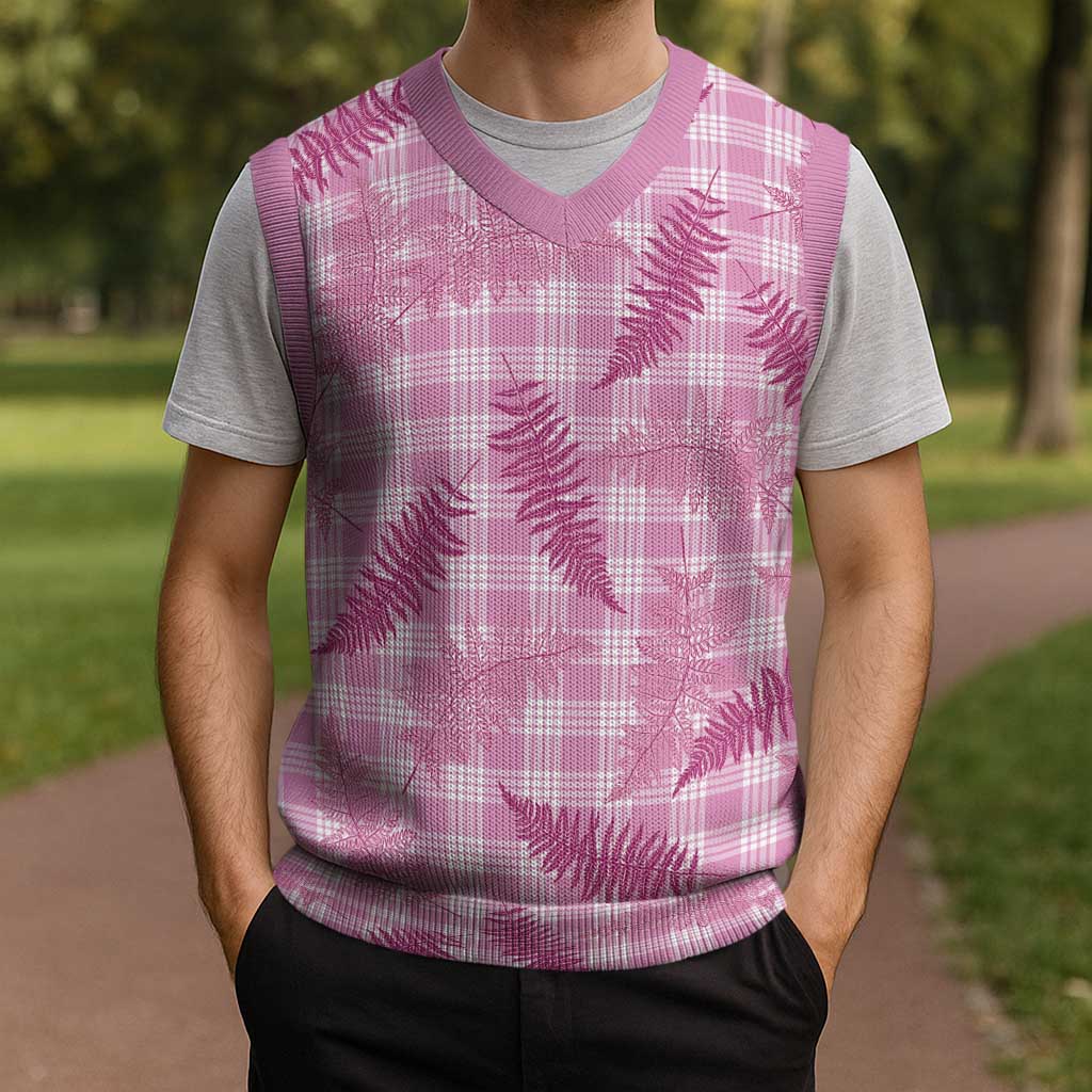 Purple Palaka Hawaii Palapalai Christmas Knitted V-Neck Vest Hawaiian Fern - Polynesian Pride